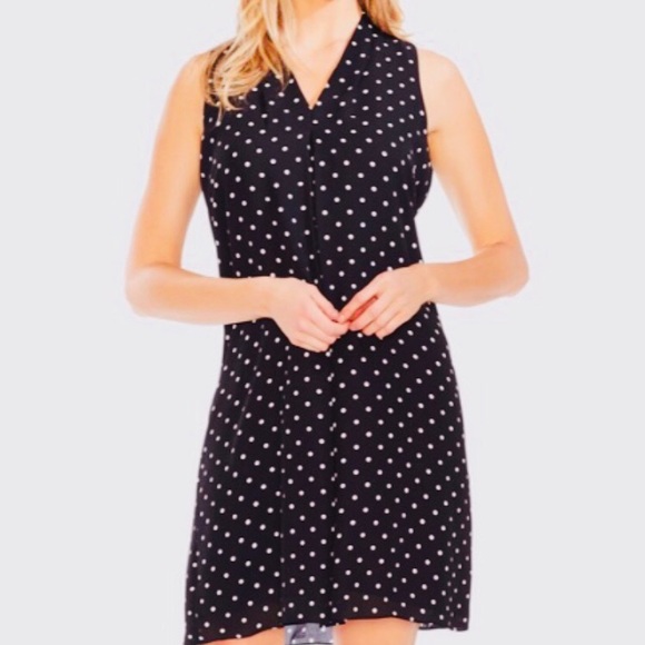 vince camuto polka dot dress